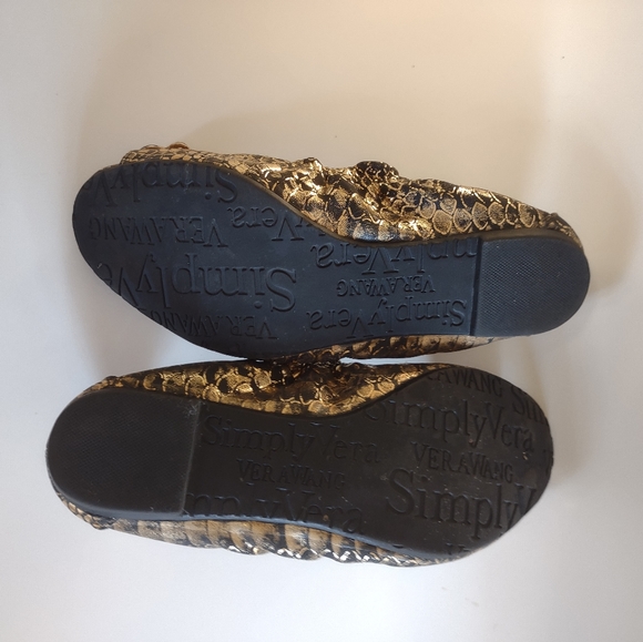 Simple Vera Vera Wang Snake Print Open Front Women's Ballerine. 8.5M - Picture 12 of 14